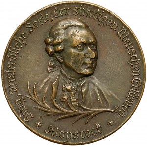 Deutschland, Quedlinburg, Medaille zum 200 Geburtstag des Dichters Friedrich Gottlieb Klopstock 1924
