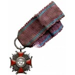 II RP, Miniaturka Srebrnego Krzyża Zasługi - Józef Kweksilber - srebro