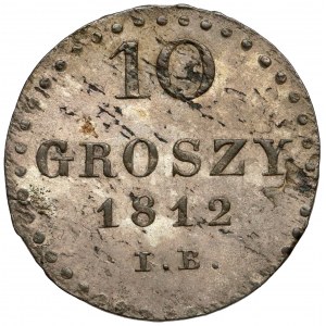 Księstwo Warszawskie, 10 groszy 1812 IB - PIĘKNE