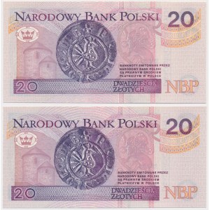 20 złotych 1994 - YC i YD - serie zastępcze (2szt)