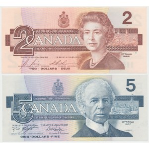 Kanada, 2 i 5 Dollars 1986 (2szt)