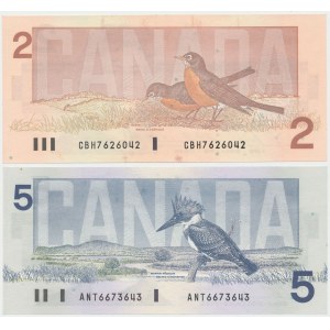 Kanada, 2 i 5 Dollars 1986 (2szt)