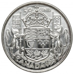 Canada, Elizabeth II, 50 cents 1954