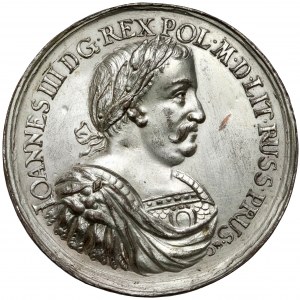 Jan III Sobieski KOPIA GALWANICZNA medalu koronacyjnego SIC MUNITA TUTIOR