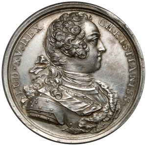 Francja, Ludwik XV, Medal zaślubinowy z Marią Leszczyńską 1725