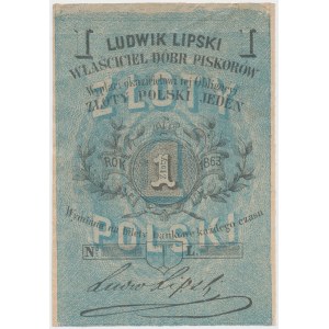 Piskorów, Ludwik Lipski, 1 złoty 1863