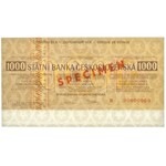 Czechoslovakia, Travelers Cheque SPECIMEN 1.000 Korun