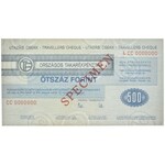 Hungary, Travellers Cheque SPECIMEN 500 Forint