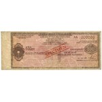 Indie, Czek podróżniczy SPECIMEN 100 Rupees
