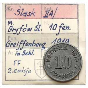 Greiffenberg (Gryfów), 10 fenigów 1919 - ex. Kałkowski