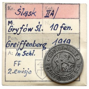 Greiffenberg (Gryfów), 10 fenigów 1919 - ex. Kałkowski