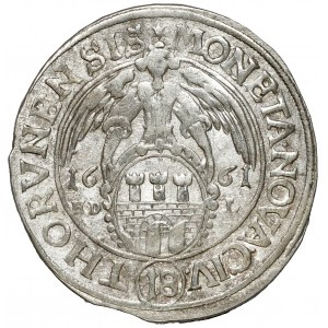 Jan II Kazimierz, Ort Toruń 1661 HDL - bardzo ładny