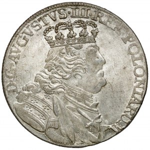 August III Sas, Ort Lipsk 1754 EC - w zbroi - b.ładny