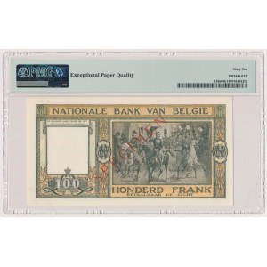 Belgia, 100 Francs (1945-50) - SPECIMEN