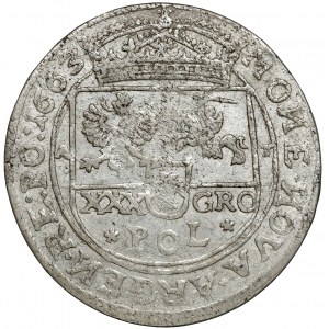 Jan II Kazimierz, Tymf Kraków 1663 AT - styl LWOWA - rzadki