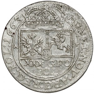 Jan II Kazimierz, Tymf Kraków 1663 AT - b.ładny