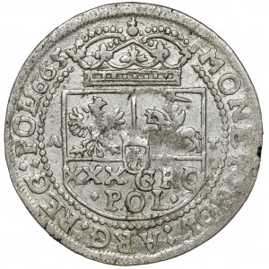 Jan II Kazimierz, Tymf Kraków 1665 AT - bardzo ładny