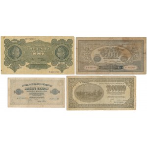 10.000 - 1 mln mkp 1922-1923 (4szt)