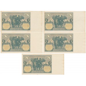10 złotych 1929 - Ser.FD - zestaw (5szt)