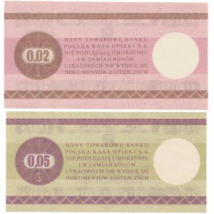 PEWEX 2 centy (duże) i 5 centów (małe) 1979 (2szt)
