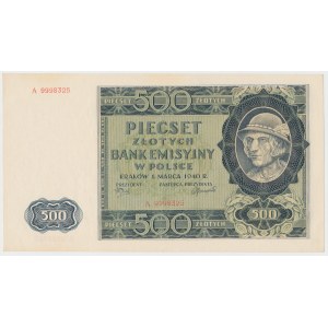 500 złotych 1940 - A