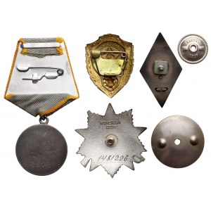 ZSRR - order, medal, odznaki - zestaw (4szt)