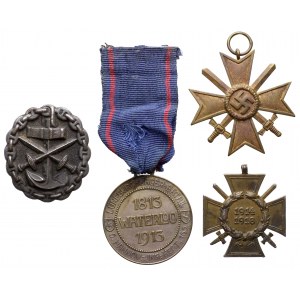 Niemcy / III Rzesza - zestaw odznak i odznaczeń (4szt)