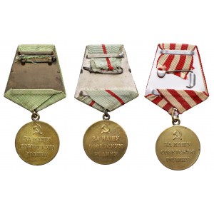 ZSRR - zestaw medali (3szt)