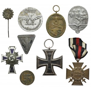 Niemcy / III Rzesza - zestaw odznak i odznaczeń (9szt)