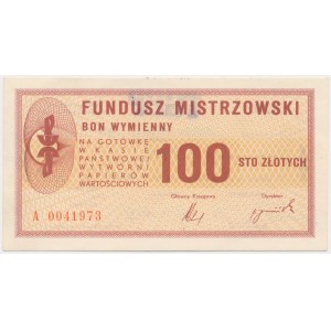 PWPW, Bon wymienny Funduszu Mistrzowskiego - 100 zł 1982 na Jana Moczydłowskiego