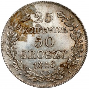 25 kopiejek = 50 groszy 1845 MW, Warszawa - bardzo ładne