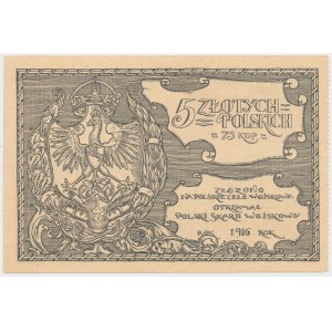 Polski Skarb Wojskowy, 5 złotych = 75 kopiejek 1916