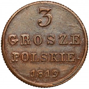 3 grosze polskie 1819 I.B. - piękne