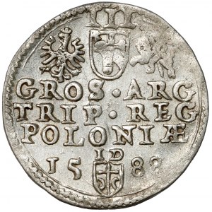 Zygmunt III Waza, Trojak Olkusz 1588 - duża głowa - b.ładny