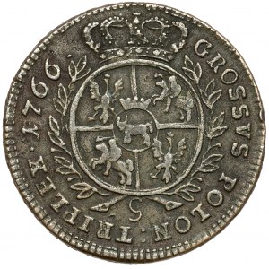 Poniatowski, Trojak 1766-g, Kraków - zbrojarz - typ III (Ludwig) - ilustrowany