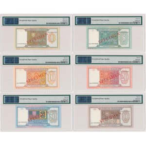 Belarus, FULL SPECIMEN SET 1-100 Rubles 1993 (6pcs)