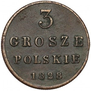 3 grosze polskie 1828 FH - ładne