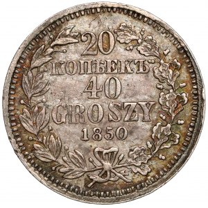 20 kopiejek = 40 groszy 1850 MW, Warszawa - b.ładne