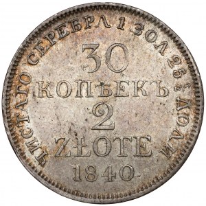 30 kopiejek = 2 złote 1840 MW, Warszawa