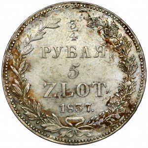 3/4 rubla = 5 złotych 1837 HГ, Petersburg