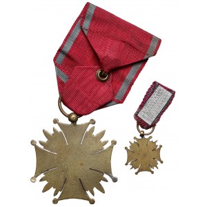 II RP, Brązowy Krzyż Zasługi + Miniaturka - wykonanie grawerskie