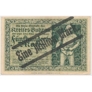 Guhrau (Góra Śląska), 500 mk PRZEDRUK na 1 mln mk 1923