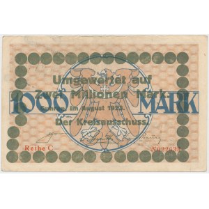 Guhrau (Góra Śląska), 1.000 mk PRZEDRUK na 2 mln mk 1923