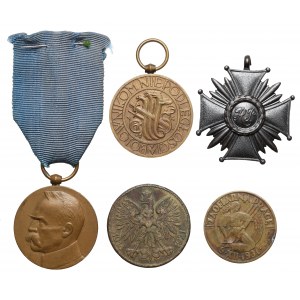 Medale i odznaczenia, zestaw (5szt)