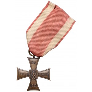 II RP, Krzyż Walecznych mały Knedler - z dużym numerem - rzadszy