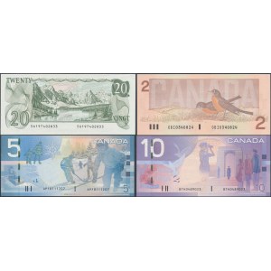 Kanada, 2 - 20 Dollars 1979-2006 (4szt)