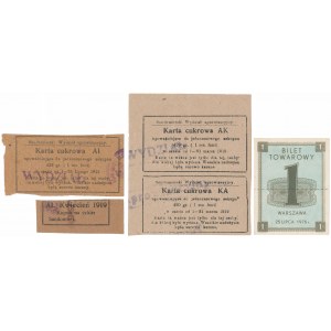 Kartki na cukier 1919-76 (4szt)