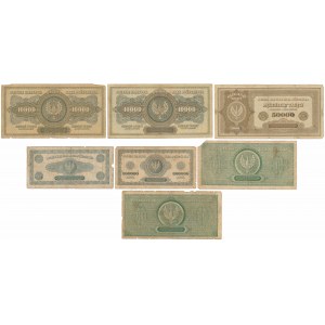 10.000 - 1 mln mkp 1922-1923 (7szt)
