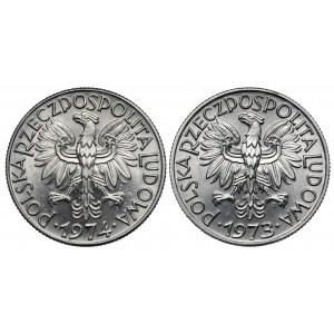Rybak 5 złotych 1973 i 1974 (2szt)