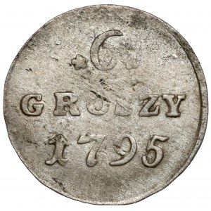 Poniatowski, 6 groszy 1795 - b.ładne